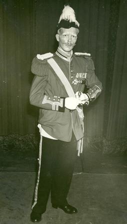 Don Gibb as the 'Major-General' in the Geelong College Glee Club production 'The Pirates of Penzance', 1955.